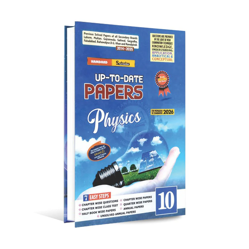 hamdard scholar physics up to date papers for 10th for preparation of examination 2026